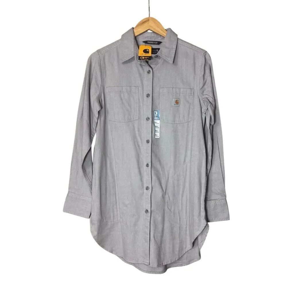 Carhartt Rugged Flex Relaxed Midweight Flannel Long Sleeve Tunic Small new